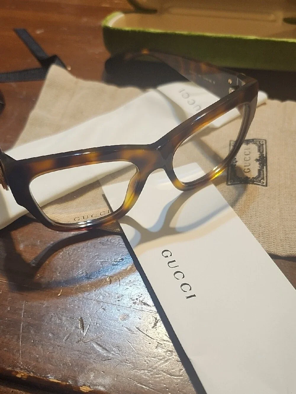 Gucci Women's Brown Tortoiseshell Havana Glasses